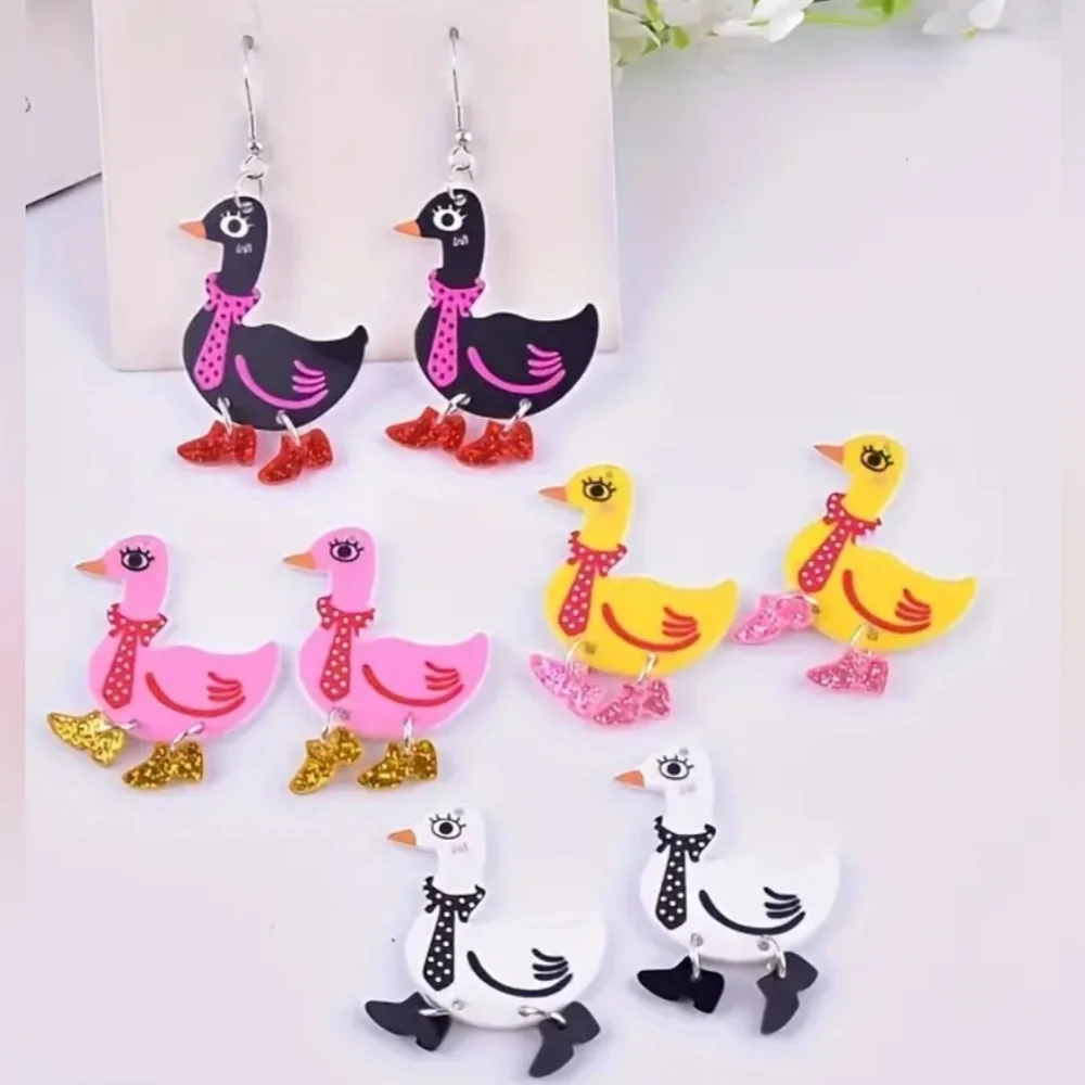 2/30$‎ Or 3/$35 Colorful Duck Earrings Set for Kids (#0279)
